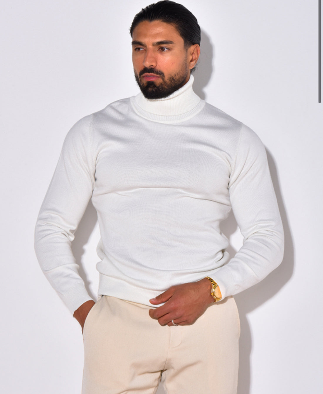 Witte casual coltrui voor heren