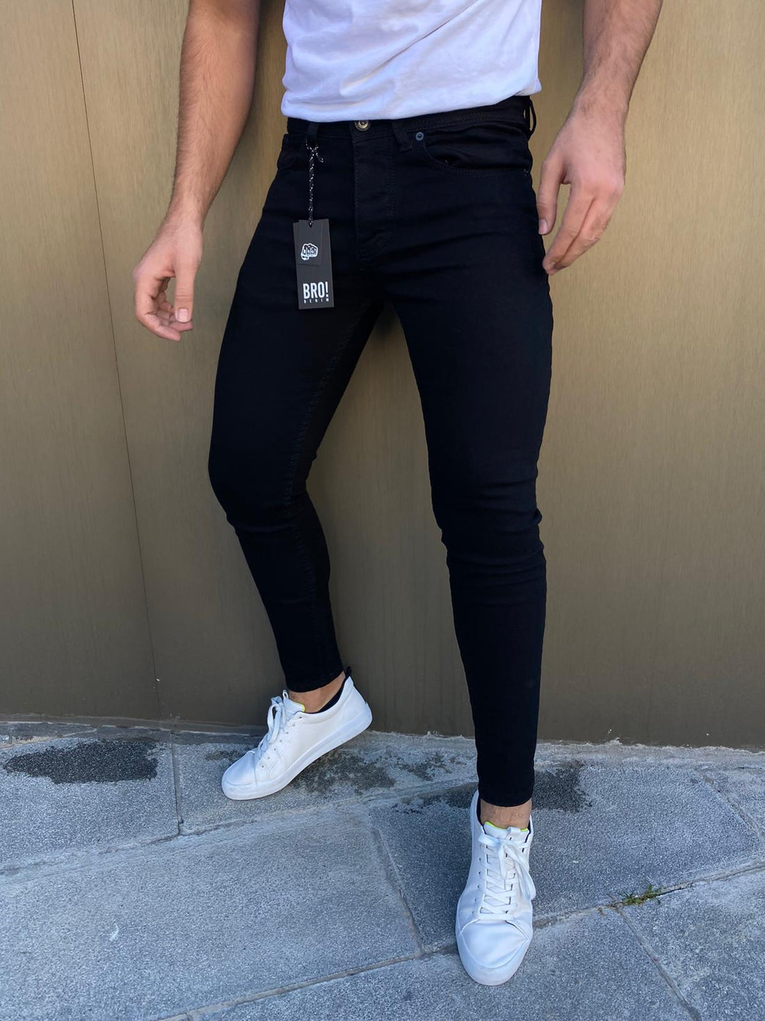 Basic zwarte skinny jeans voor heren
