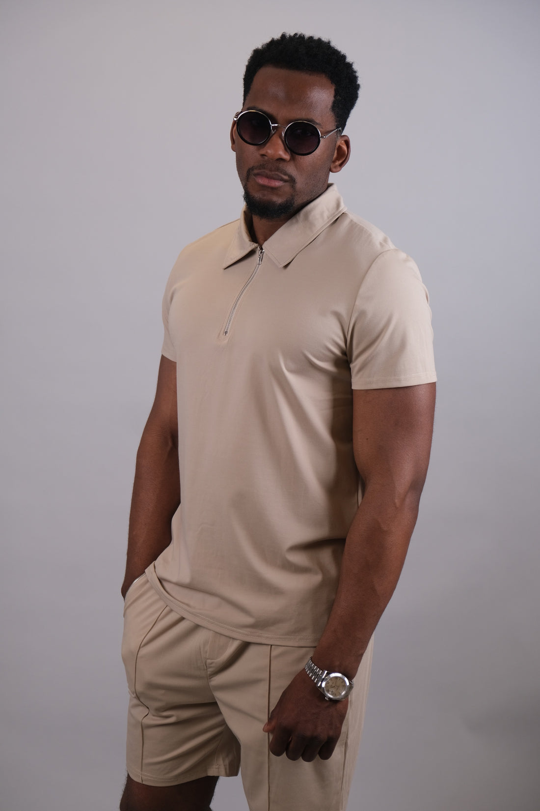 Klassieke zomer set voor heren - Beige