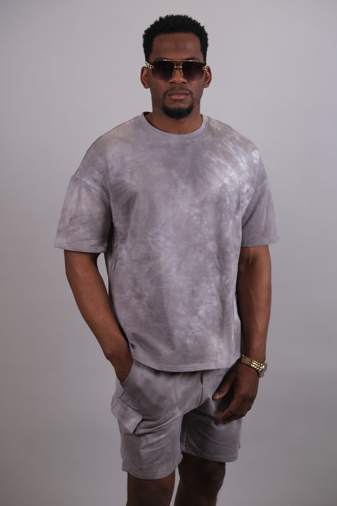 Licht grijze zomer shirt heren