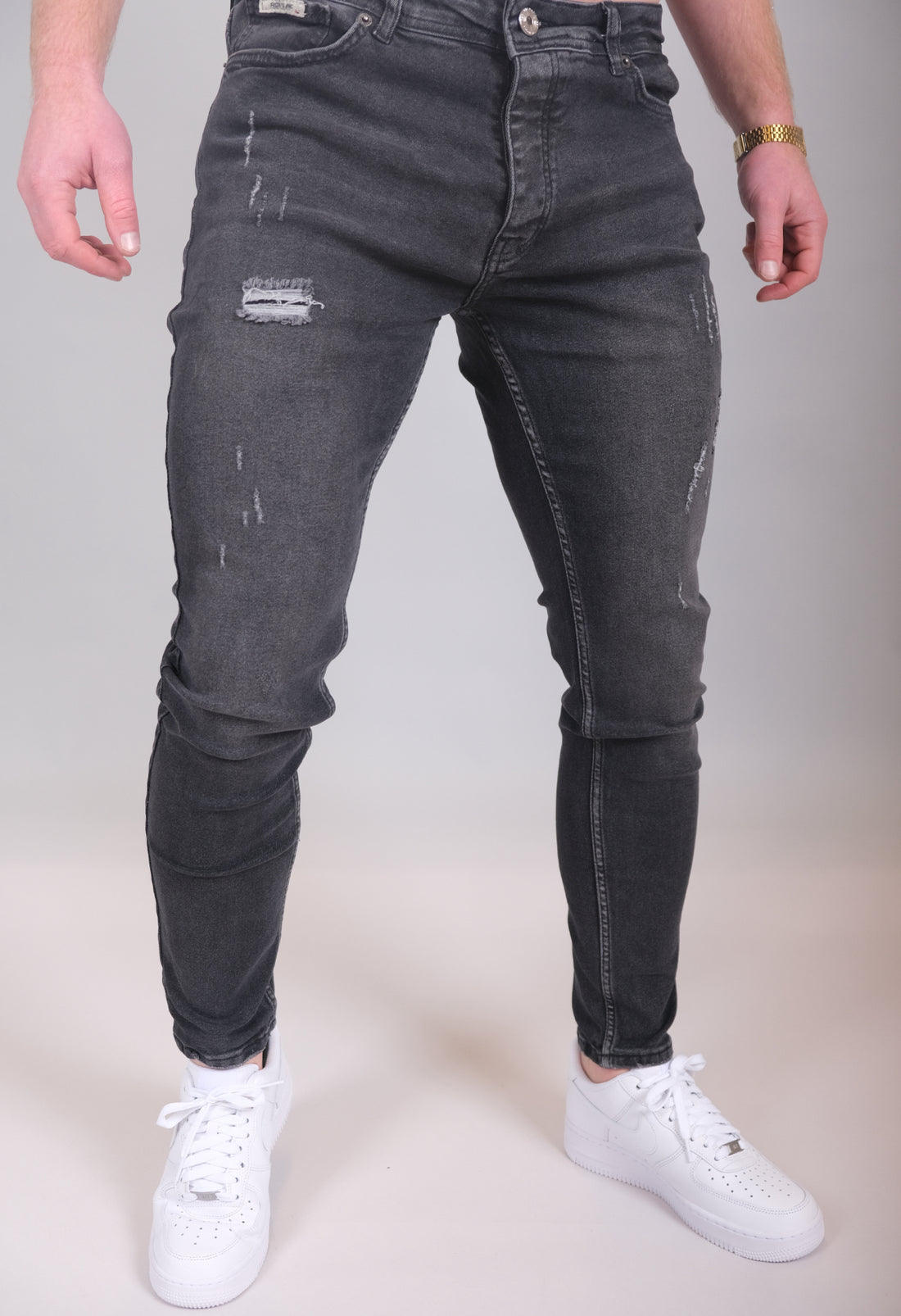 Skinny stretch jeans voor heren - Donkergrijs