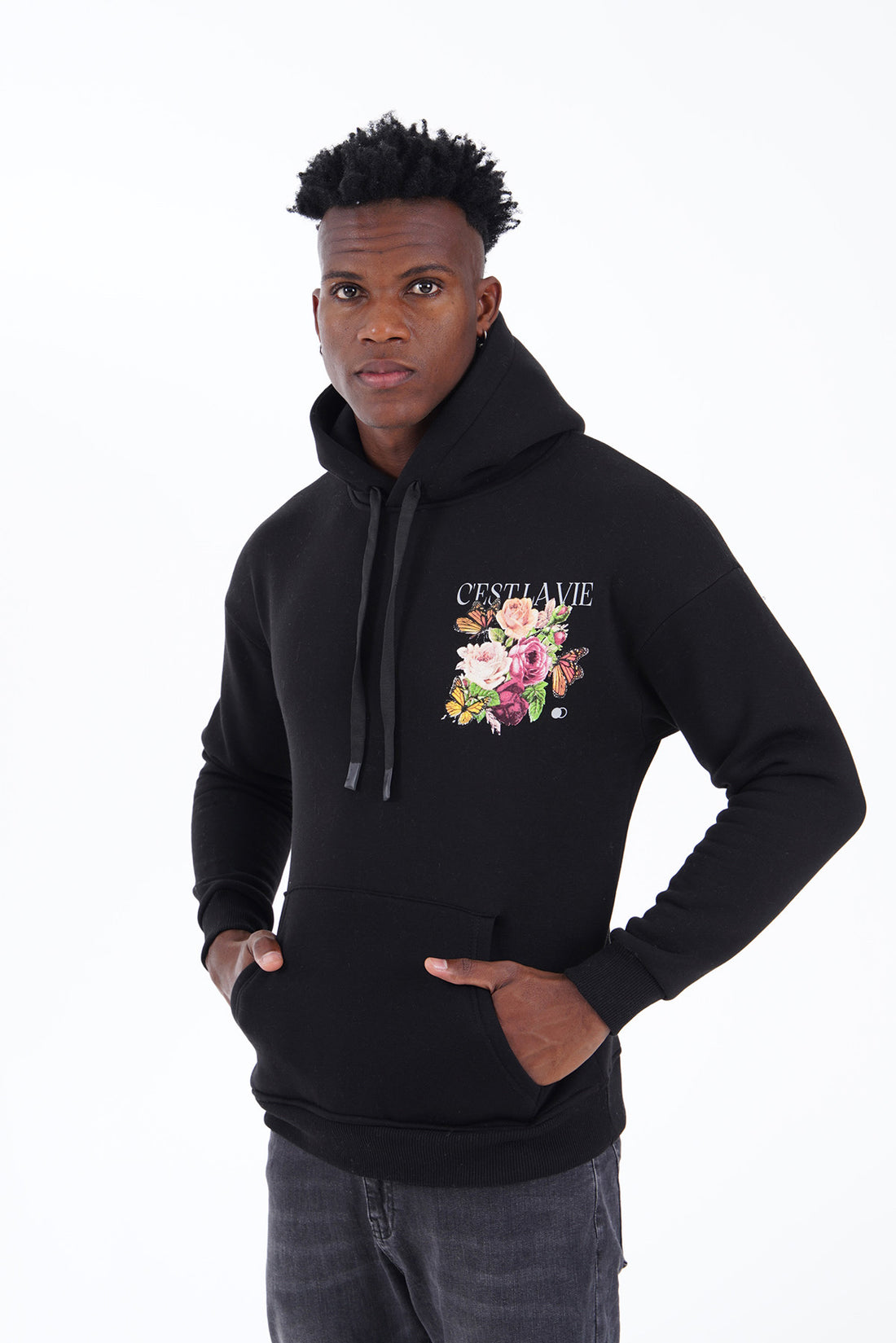 Cest La Vie hoodie voor heren - Zwart