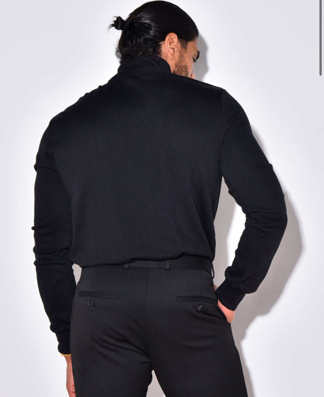 Knitwear Casual Coltrui voor Heren ~ Black TurtleNeck