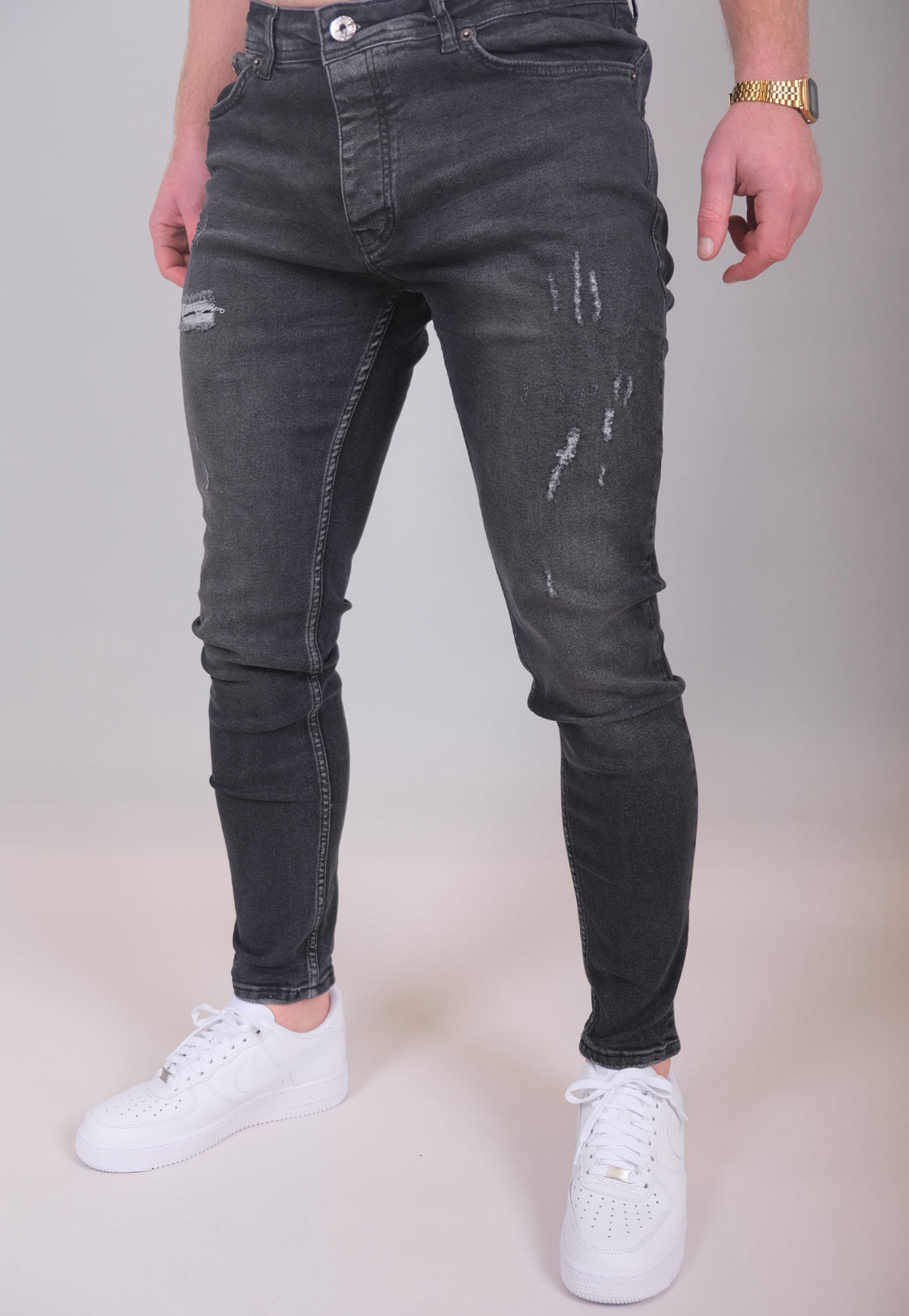 Skinny stretch jeans voor heren - Donkergrijs