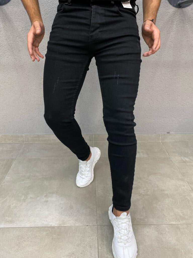 Zwarte skinny stretch jeans voor heren