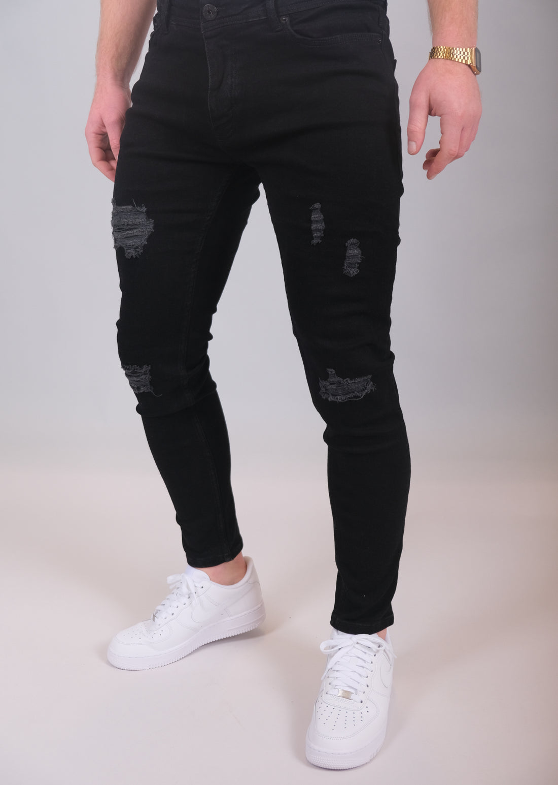 Skinny stretch jeans voor heren - Zwart