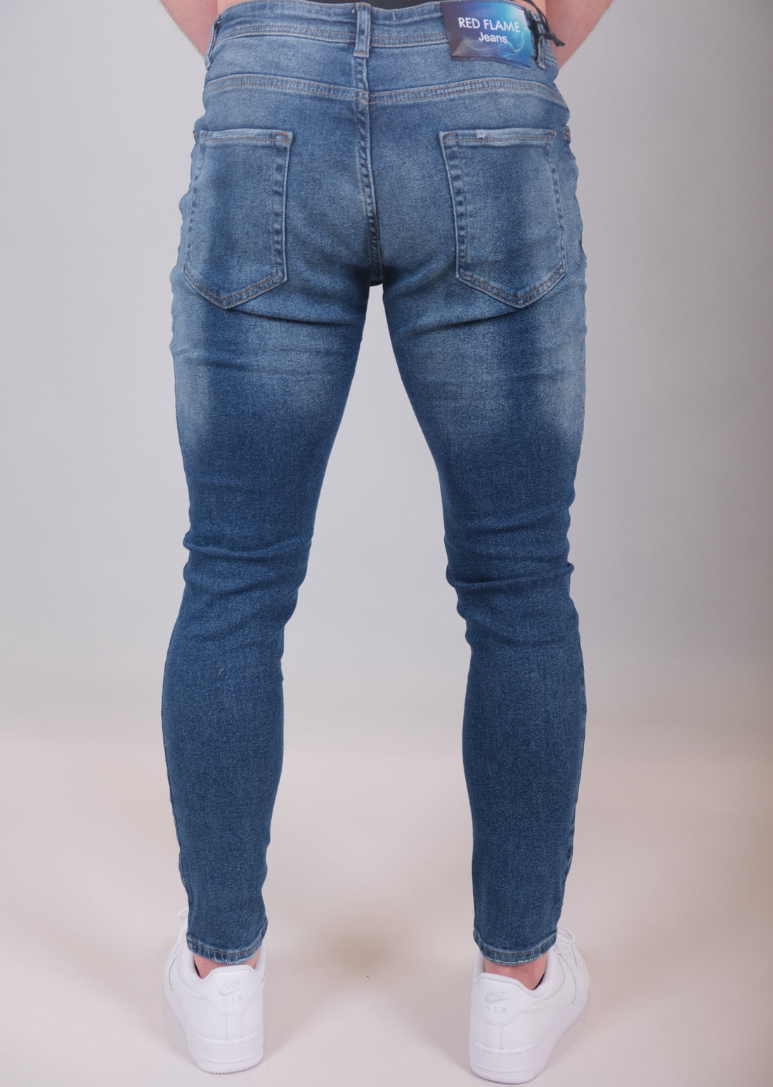 Skinny ripped stretch jeans voor heren - Lichtblauw