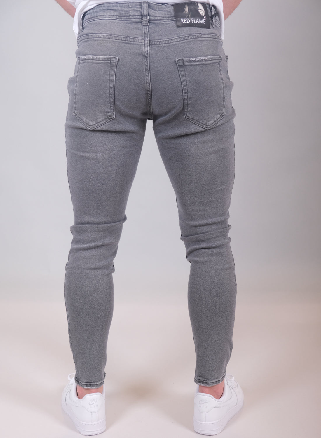 Skinny stretch jeans met verfspetters voor heren - Zwart