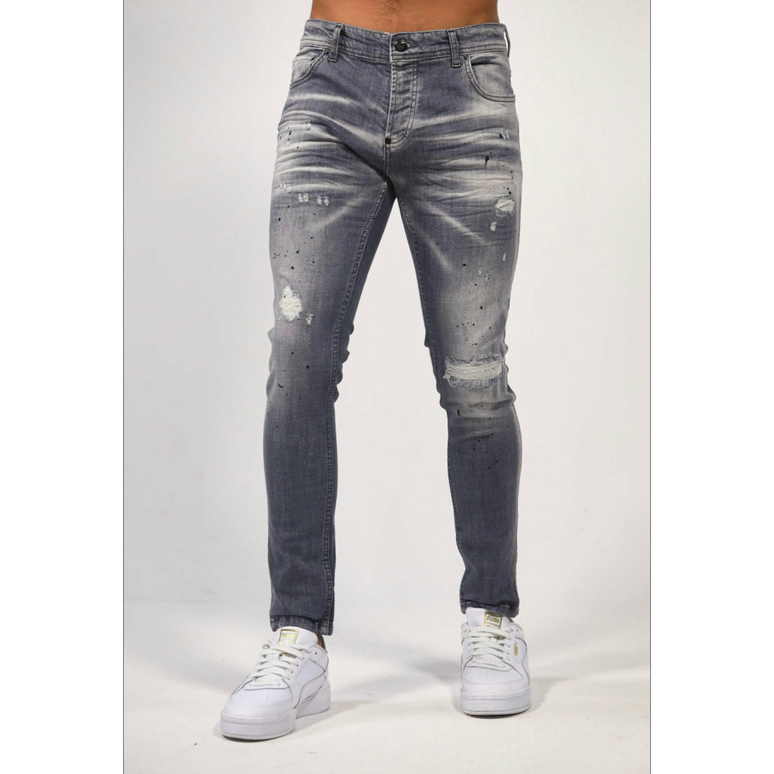 Ultra 653 UniPlay Slim-Fit Jeans - Gray