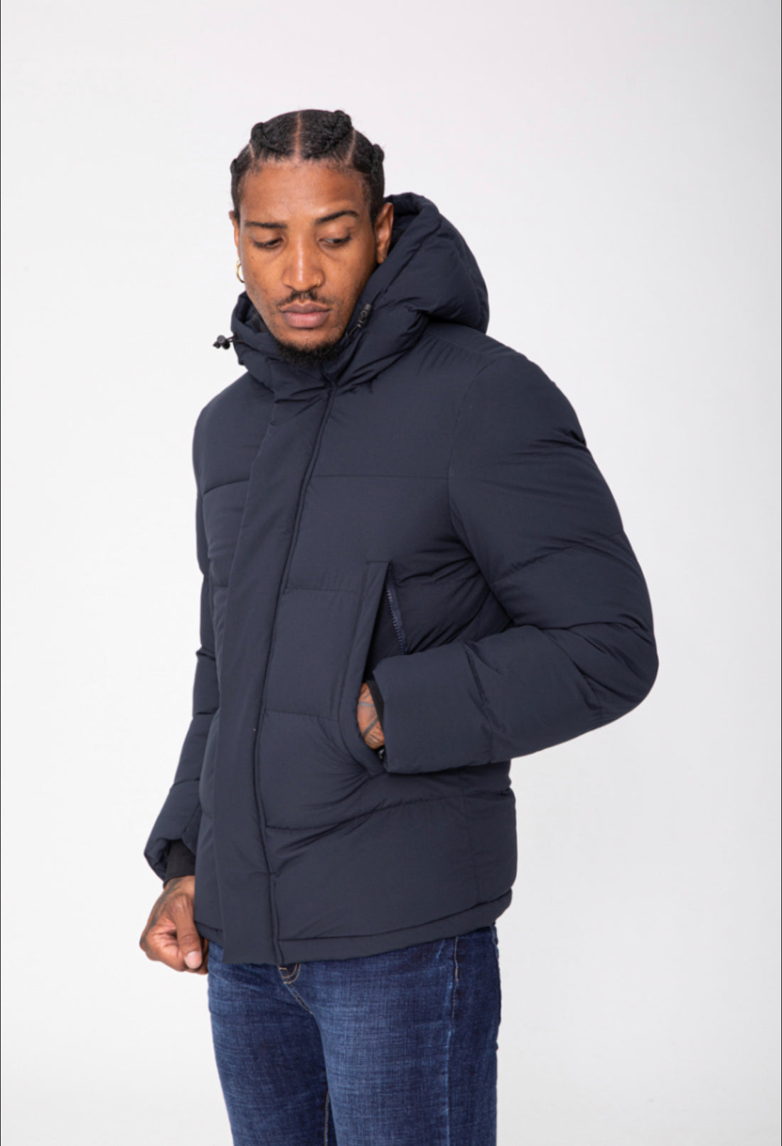 Hooded Puffer Heren Winterjas ~ NavyBlue