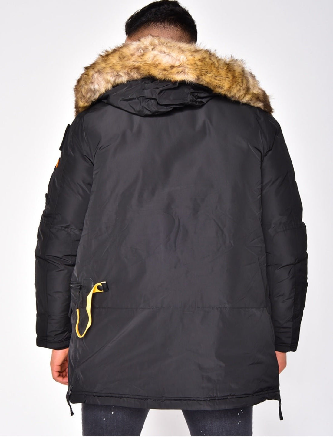 Parka Winterjas voor Heren With Pockets~ Zwart