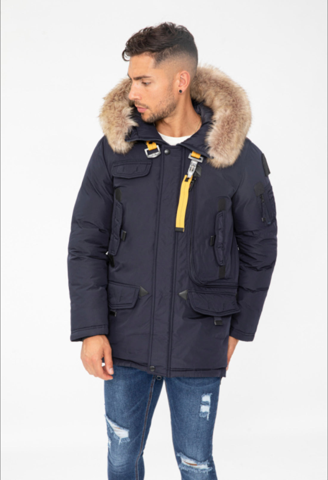 Parka Winterjas voor Heren With Pocket~ NavyBlue